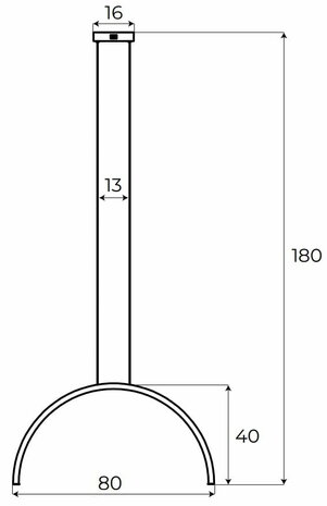 Hanglamp Trio Arc 1 Zwart