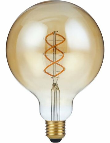 LED E27 Fila Flex DH Globe G125x180 460Lm 5W 822 AC Gold 3step-Dim