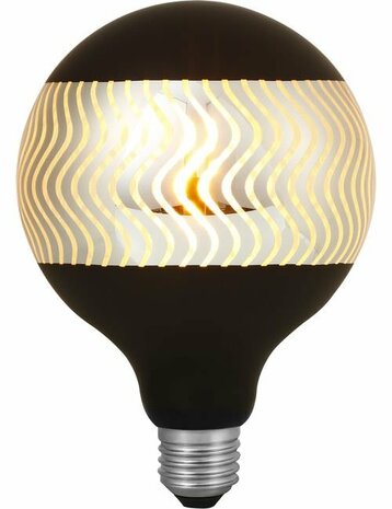 LED E27 Fila Laser Ripple G125x180 230V 120Lm 4W 925 AC Black Dim