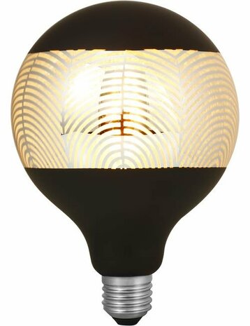 LED E27 Fila Laser Leaf G125x180 230V 120Lm 4W 925 AC Black Dim