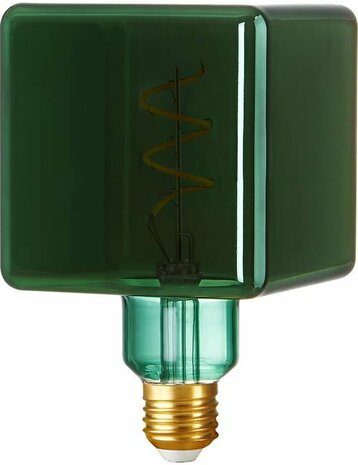 LED E27 Flex Ice Cube C95x155 230V 30Lm 4W 927 AC Metallic Green Dim
