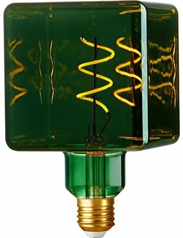 LED E27 Flex Ice Cube C95x155 230V 30Lm 4W 927 AC Metallic Green Dim