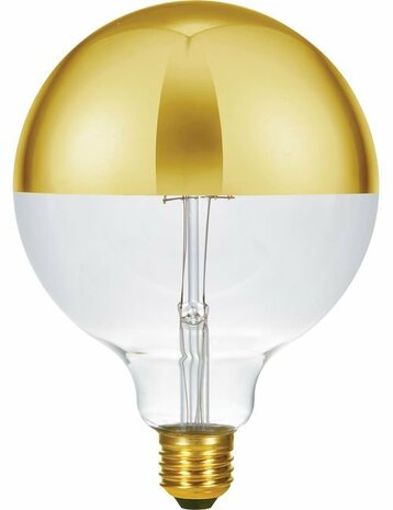 LED E27 Fila Globe Top Mirror G125x180 230V 520Lm 6.5W 925 AC Gold Dim
