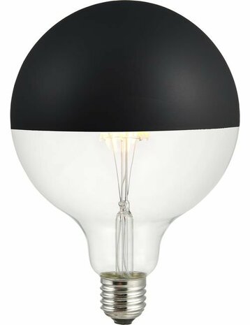 LED E27 Fila Globe Top Mirror G125x180 230V 470Lm 6.5W 925 AC Black Di