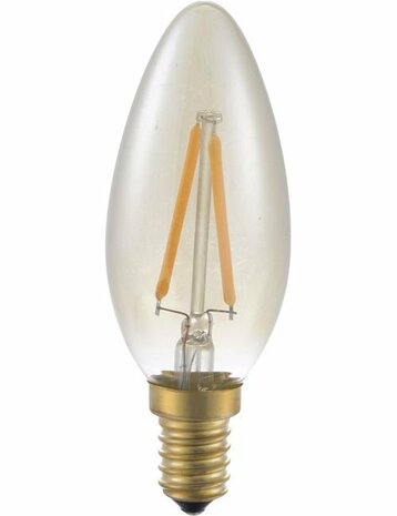 LED E14 Fila Candle C35x100 230V 100Lm 2W 922 AC Gold Dim