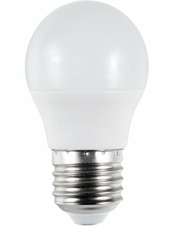 LED E27 Ball G45x81 100-240V 450Lm 5W 830 160° AC/DC Opal Non-Dim