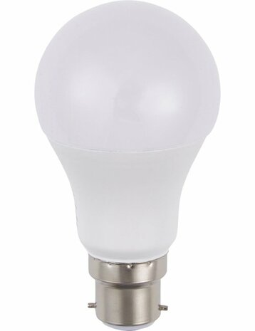 LED Ba22d GLS A60x105 12-60V 600Lm 5.5W 830 220° AC/DC Opal Non-Dim