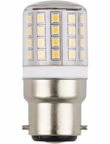 LED Ba22d Tube T27x60 100-240V 400Lm 3W 830 AC/DC Clear Non-Dim