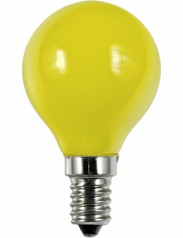 LED E14 Fila Ball G45x75 230V 1W AC Yellow Non-Dim