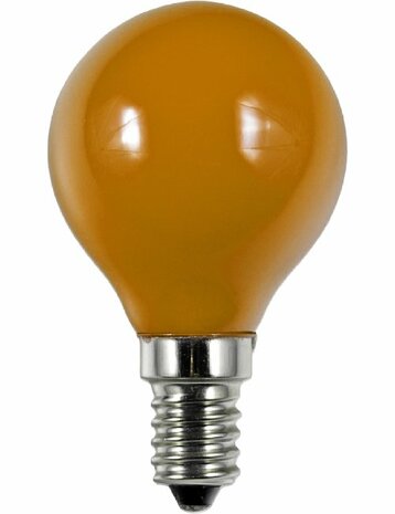 LED E14 Fila Ball G45x75 230V 1W AC Orange Non-Dim