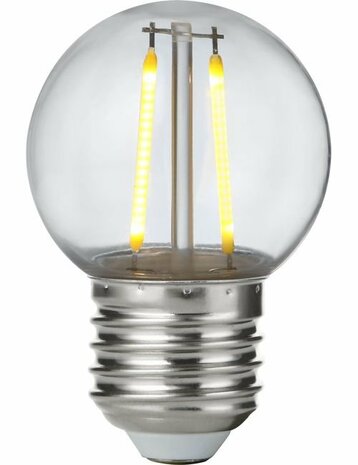 LED E27 Fila Ball G45x68 230V 130Lm 1.5W 827 Polycarbonate Clear N-Dim