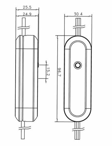 Push Cord Dimmer Trailing Edge LED 0-50W White