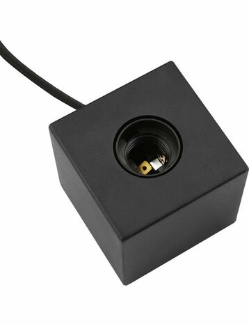 Table Lamp Cube 85mm E27 Satin Black