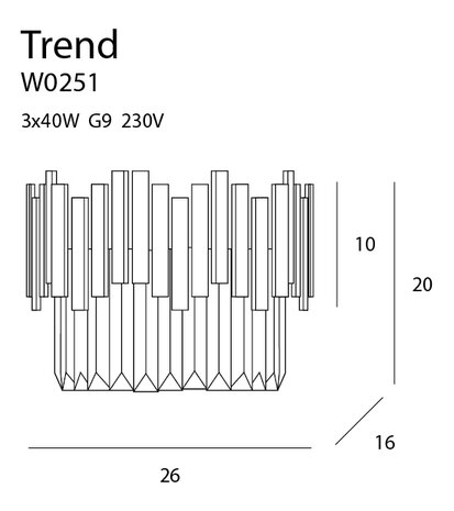 MAXLIGHT W0251 Wandlamp TREND