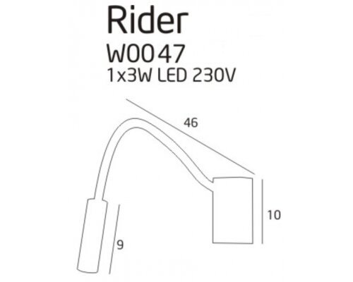 MAXLIGHT W0047 Wandlamp  RIDER Wit