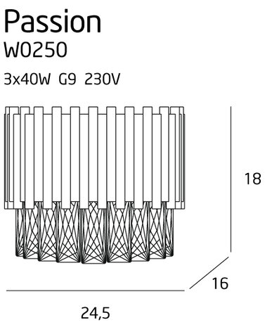 MAXLIGHT W0250 Wandlamp PASSION