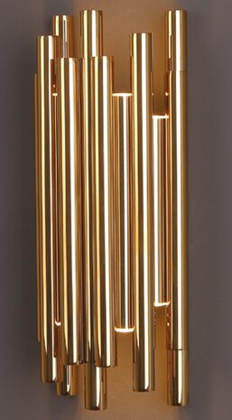 MAXLIGHT W0187D  Wandlamp ORGANIC Goud Dimbaar