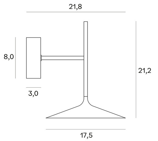 MAXLIGHT W0303 Wandlamp HANA Zwart