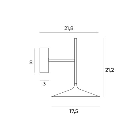 MAXLIGHT W0304 Wandlamp HANA Goud