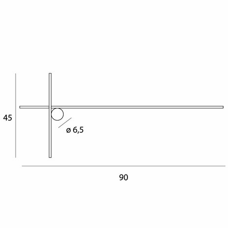 MAXLIGHT W0370 Wandlamp ARNE 90CM 15W IP44 3000K