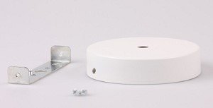 Plafondplaat 1 lamp Wit