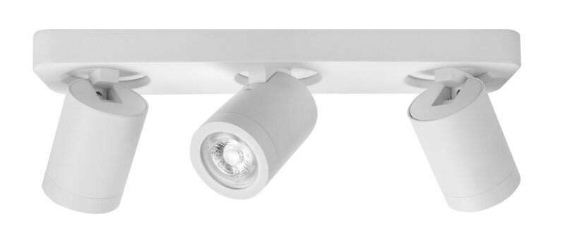 IP44 Opbouwspot Oliver 3 Recht Wit
