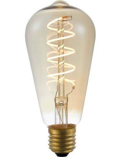 LED E27 ST64 Amber 4 Watt Dimbaar