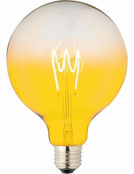 LED E27 G125 Geel 4W Dimbaar
