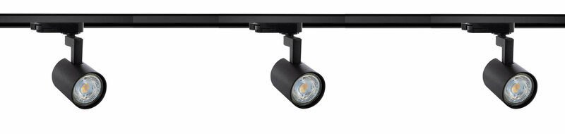Complete set Trackverlichting PREMIUM Jiuk 2 meter Zwart incl. 3 Spots