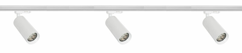 Complete set Trackverlichting PREMIUM Tube 2 meter Wit incl. 3 Spots