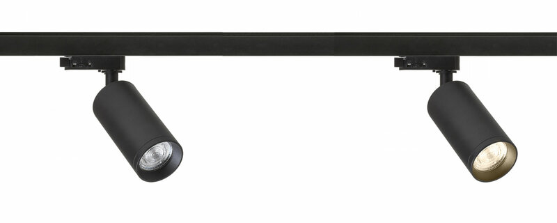 Complete set Trackverlichting PREMIUM Tube 1 meter Zwart incl. 2 Spots