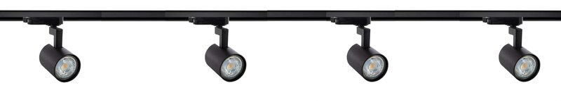 Complete set Trackverlichting PREMIUM Jiuk 3 meter Zwart incl. 4 Spots