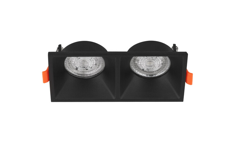 Inbouwspot Staf Dubbel GU10 Zwart