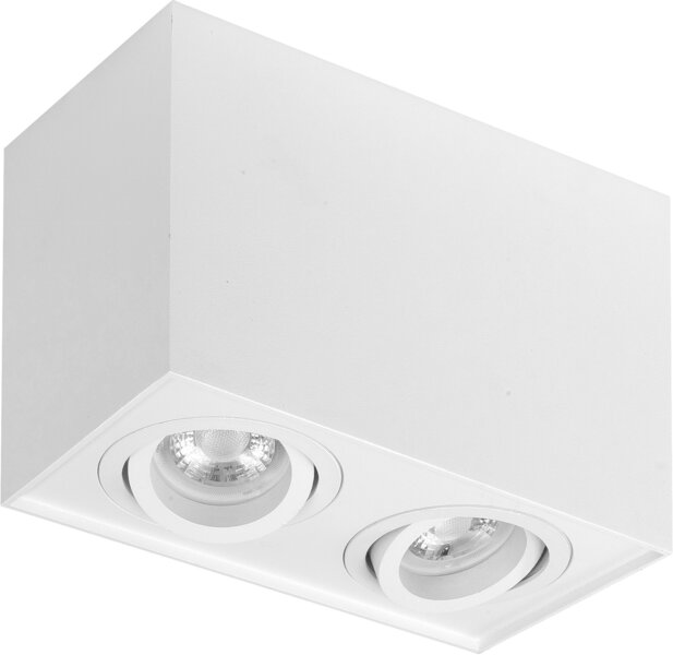 Opbouwspot Maxi Rebel 2 Recht Wit