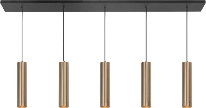Hanglamp Perugia 5 Recht Goud