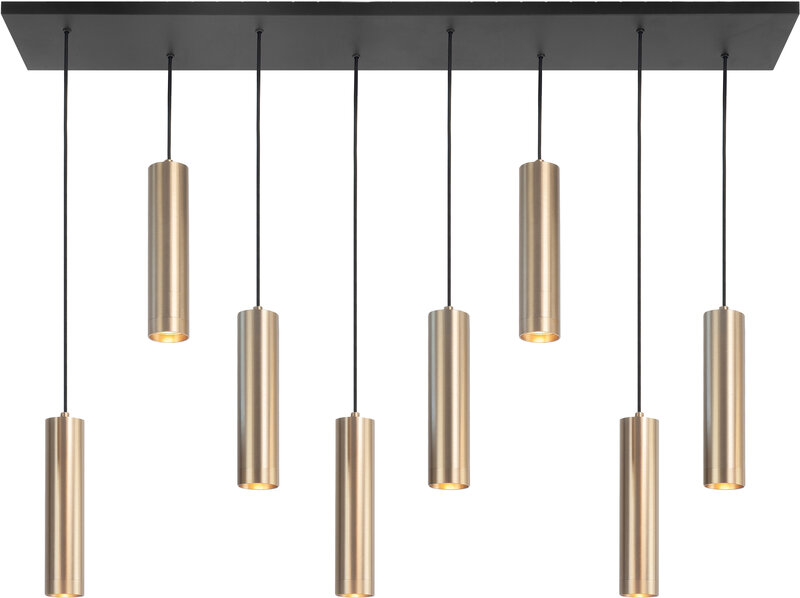 Hanglamp Perugia 8 Recht Goud