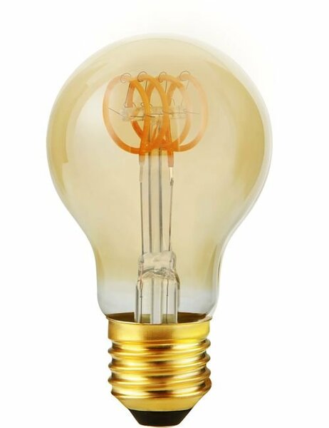 LED E27 A60 Amber Curled 4 Watt Dimbaar