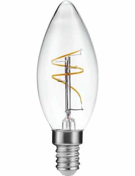 LED E14 Slim Kaars Helder Curled 1,5 Watt Dimbaar
