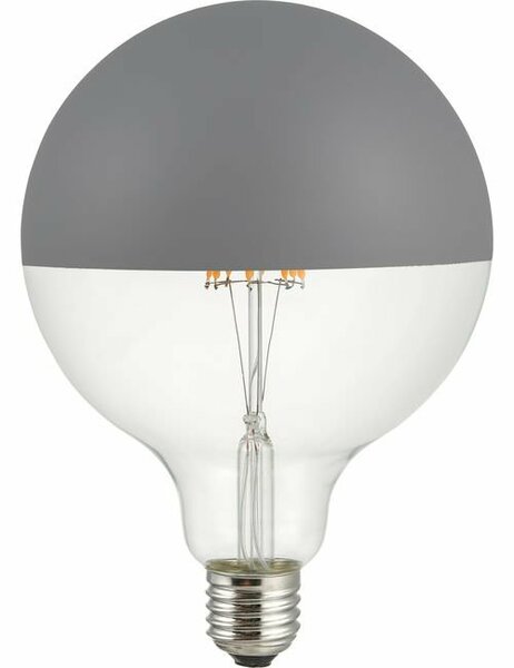 LED E27 G125 Kopspiegel Grijs 6,5 Watt Dimbaar