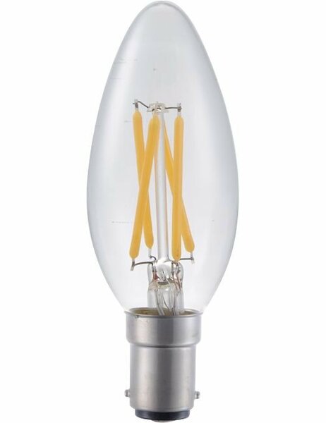 LED BA15D Kaars Helder 4 Watt Dimbaar
