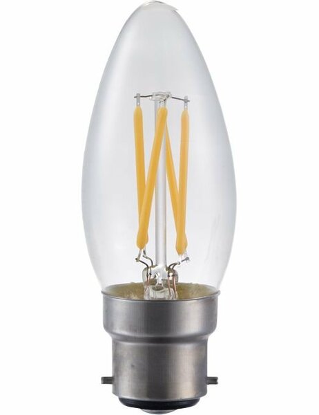 LED BA22D Kaars Helder 4 Watt Dimbaar