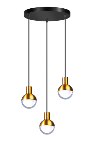 Hanglamp Drop 3 Zwart/Messing