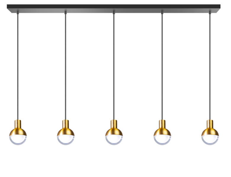 Hanglamp Drop 5 Zwart/Messing