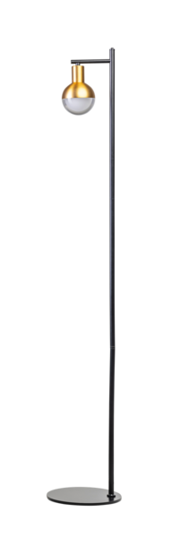 Vloerlamp Drop 1 Zwart/Messing