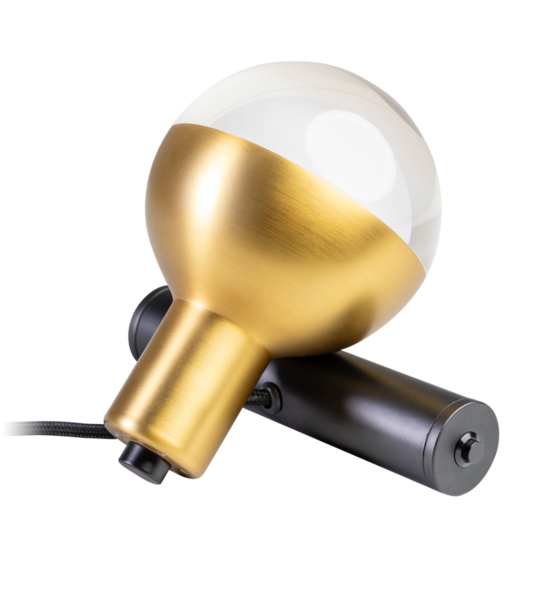 Tafellamp/Wandlamp Drop Zwart/Messing