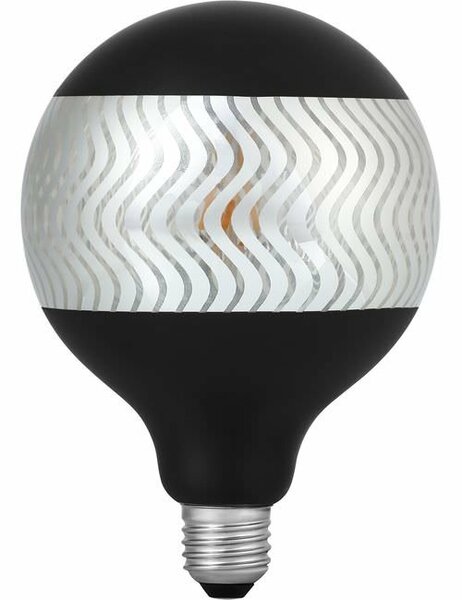 LED E27 Fila Laser Ripple G125x180 230V 120Lm 4W 925 AC Black Dim