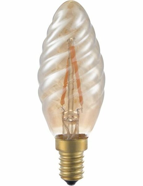 LED E14 Fila Twisted Candle C35x100 230V 140Lm 2W 825 AC Gold Dim