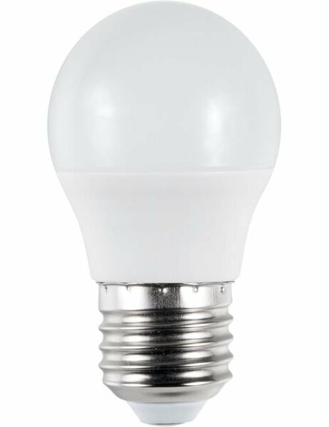 LED E27 Ball G45x81 100-240V 450Lm 5W 830 160&deg; AC/DC Opal Non-Dim