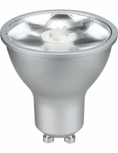 LED GU10 MR16 50x55 230V 430Lm 6W 927 17&deg; AC Silver Dim