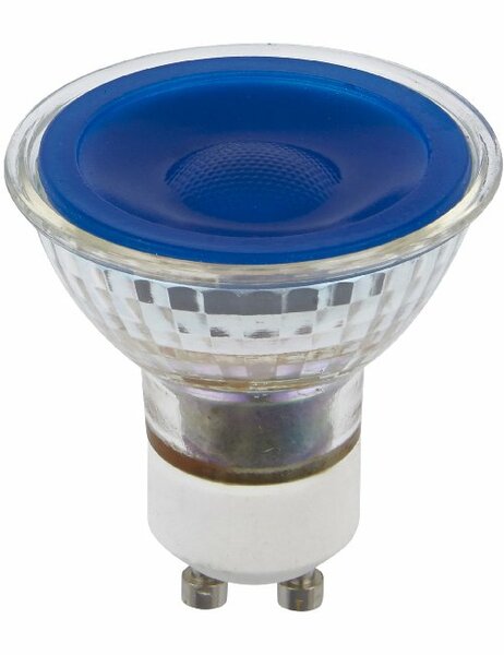 LED GU10 MR16 Glass 50x54 230V 5W 38&deg; AC Blue Non-Dim